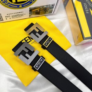FENDI Textured Leather FF Buckle Belt for MenFENDI Textured Leather FF Buckle Belt for Men