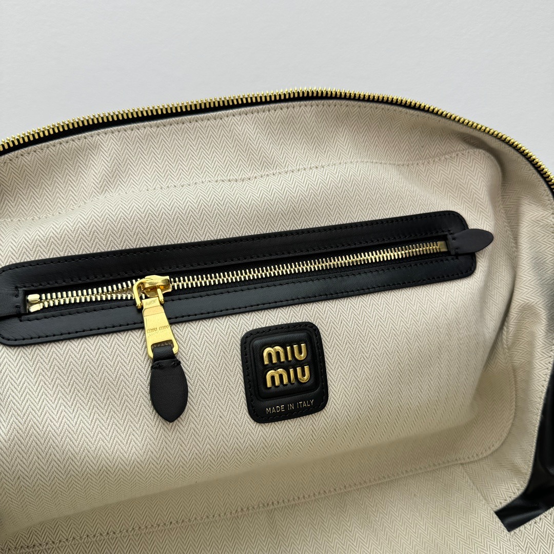 MUI 24SS Spring/Summer Limited Edition Briefcase Black Patchwork Edition - Image 2