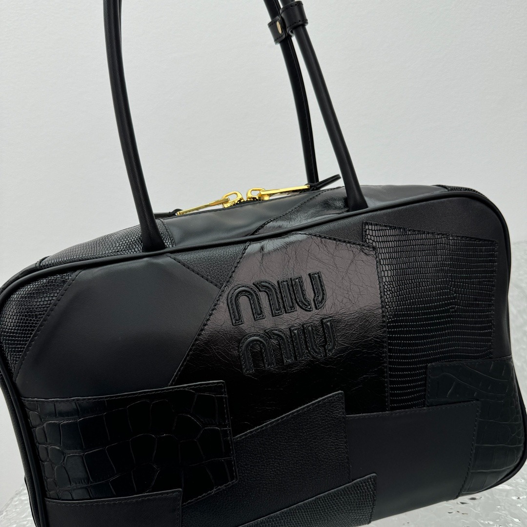 MIUI 24SS Spring/Summer Limited Edition Briefcase Black Patchwork Edition - Image 5