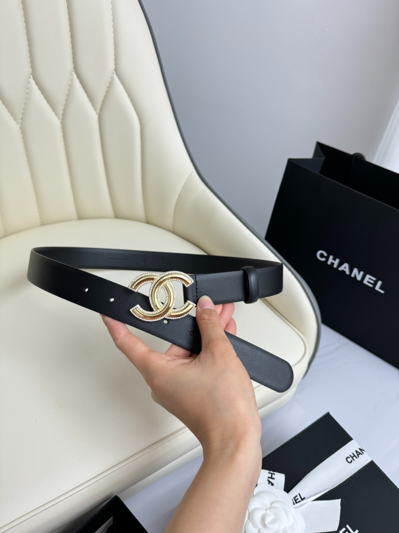 P150 Chanel, original precision electroplated buckle, original leather, - Image 4