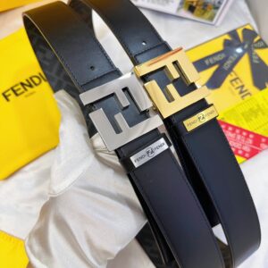FENDI Premium Reversible Leather Belt Luxury Automatic Buckle for Men