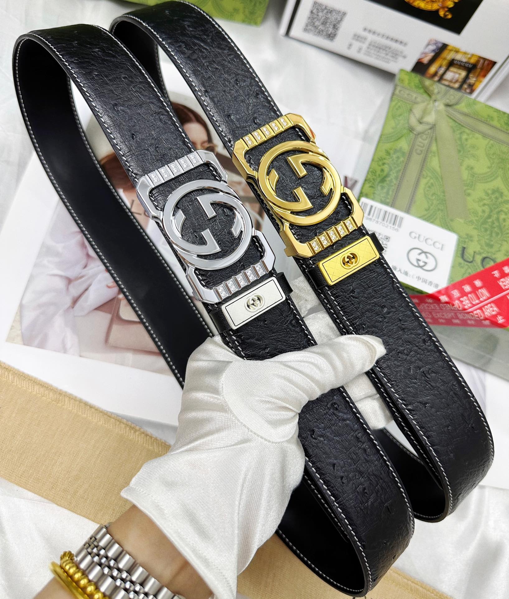 Gucci Premium Belt Top-Grain Cowhide Edition - Image 2