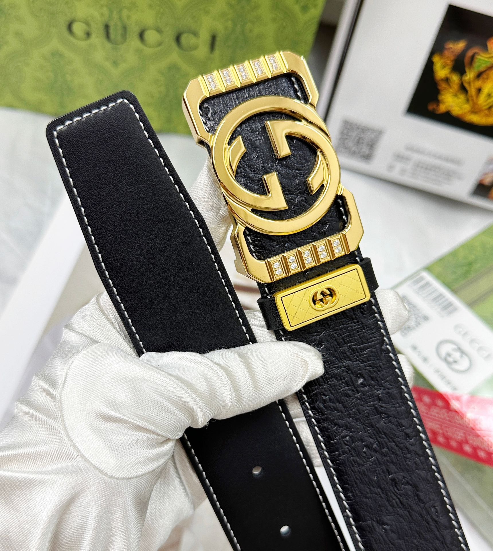 Gucci Premium Belt Top-Grain Cowhide Edition - Image 3