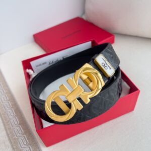 FERRAGAMO Automatic Buckle Leather Belt Luxury Business Edition