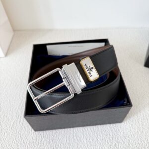 PRADA Reversible Premium Leather Pin Buckle Belt for Men