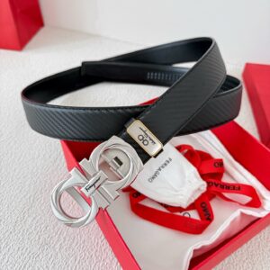 FERRAGAMO Automatic Buckle Leather Belt Premium Luxury Edition