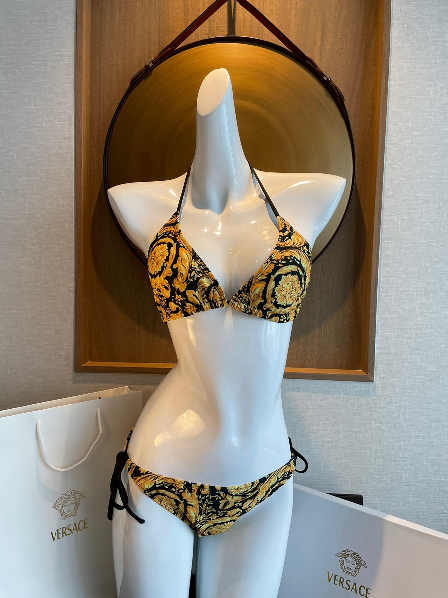 Versace Inspired Print Bikini Two-Piece Swimsuit Set - Image 3