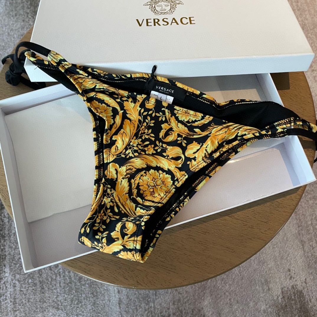 Versace Inspired Print Bikini Two-Piece Swimsuit Set - Image 4