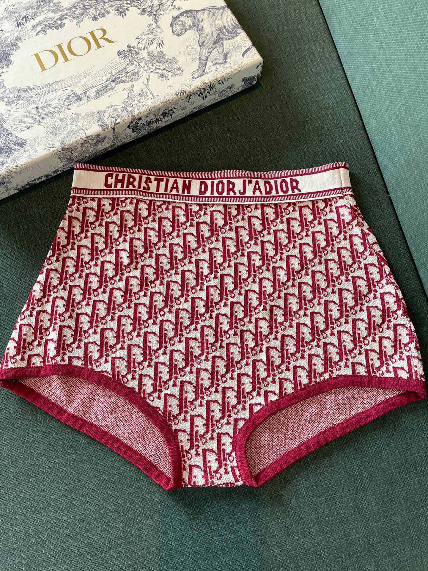 Dior Inspired Knitted Monogram Bikini Two-Piece Swimsuit Set - Image 5
