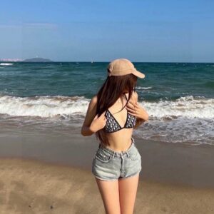 Dior Inspired Letter Print Bikini Two-Piece Swimsuit SetDior Inspired Letter Print Bikini Two-Piece Swimsuit Set