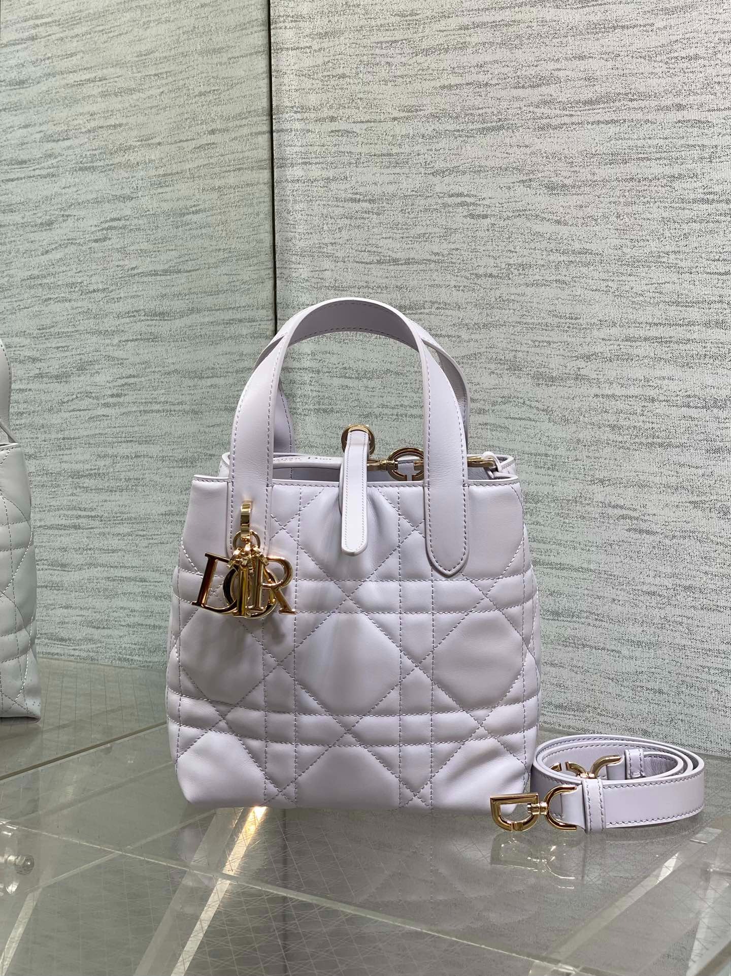 Toujours Vertical Series Mini Handbag Red Wine Panda Color-Block Edition
