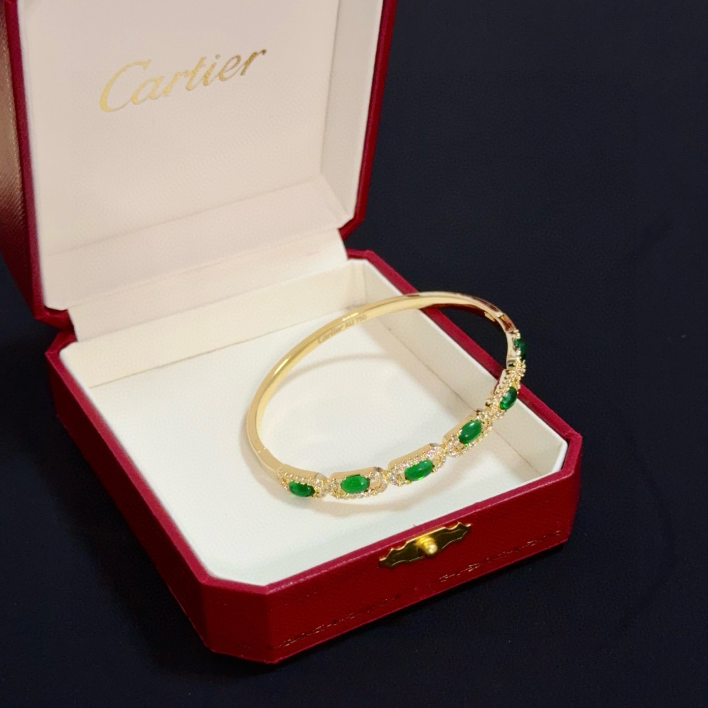 Cartier Diamond-Set Bracelet V Gold Luxury Jewelry - Image 2