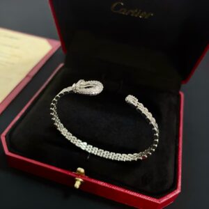 Cartier Diamond-Set V Gold Bracelet Luxury Women's Jewelry
