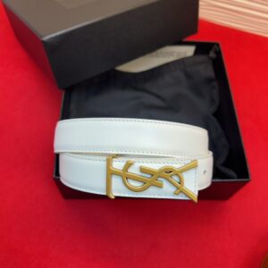 YVES SAINT LAURENT (YSL) Premium Leather Belt Luxury Designer Edition