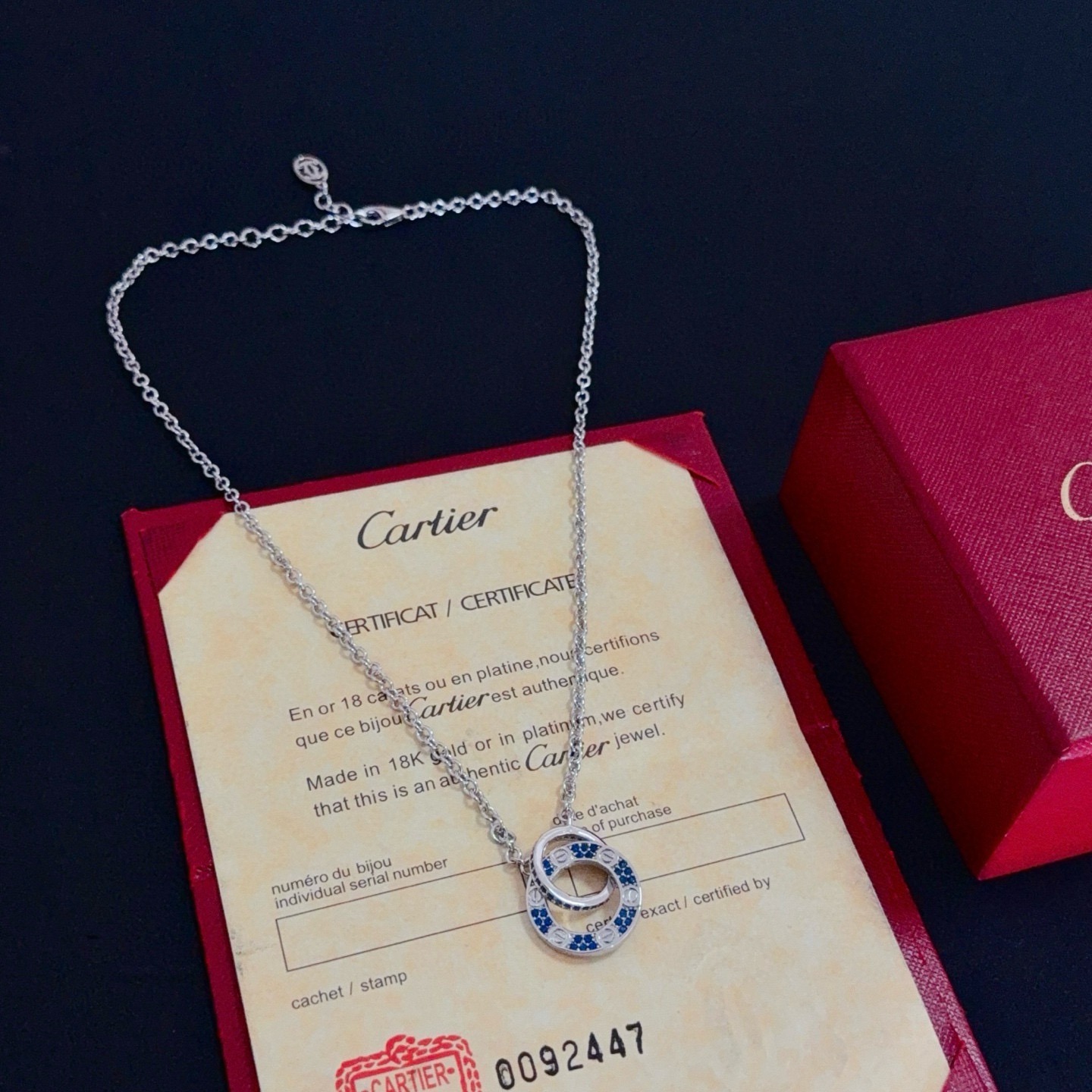 Cartier Diamond Love Necklace V Gold Luxury Women's Pendant Necklace - Image 4