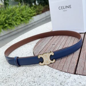 CELINE 2.5cm Reversible Top-Grain Cowhide Leather Belt