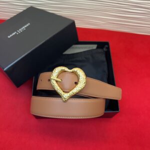 YVES SAINT LAURENT (YSL) Premium Leather Belt Luxury Fashion Collection