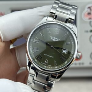 Longines Heritage Master Collection 40mm Green Dial Automatic Watch Luxury Timepiece